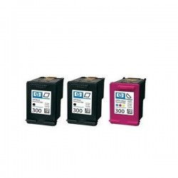 2X HP 300 Black & 1X 300 Colour